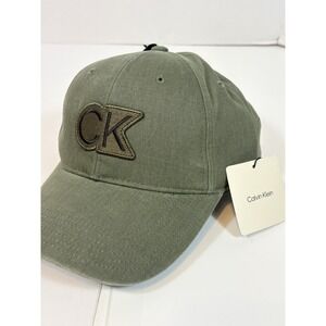 NWT Calvin Klein CAP Adjustable Hat Green Rare Unique Logo